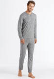 75036 Casuals L/Slv Shirt V-Neck - 1945 Stone Melange