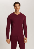 Casuals V-Neck Top | Carbernet Melange 75036-3045