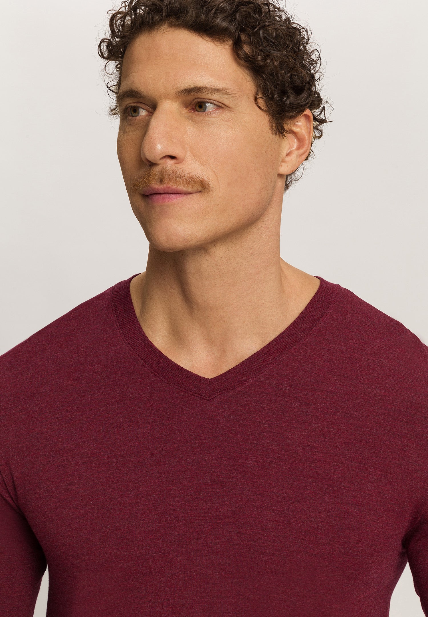 Casuals V-Neck Top | Carbernet Melange 75036-3045