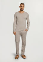 Casuals V-Neck Top | Hazelnut Melange 75036-3115