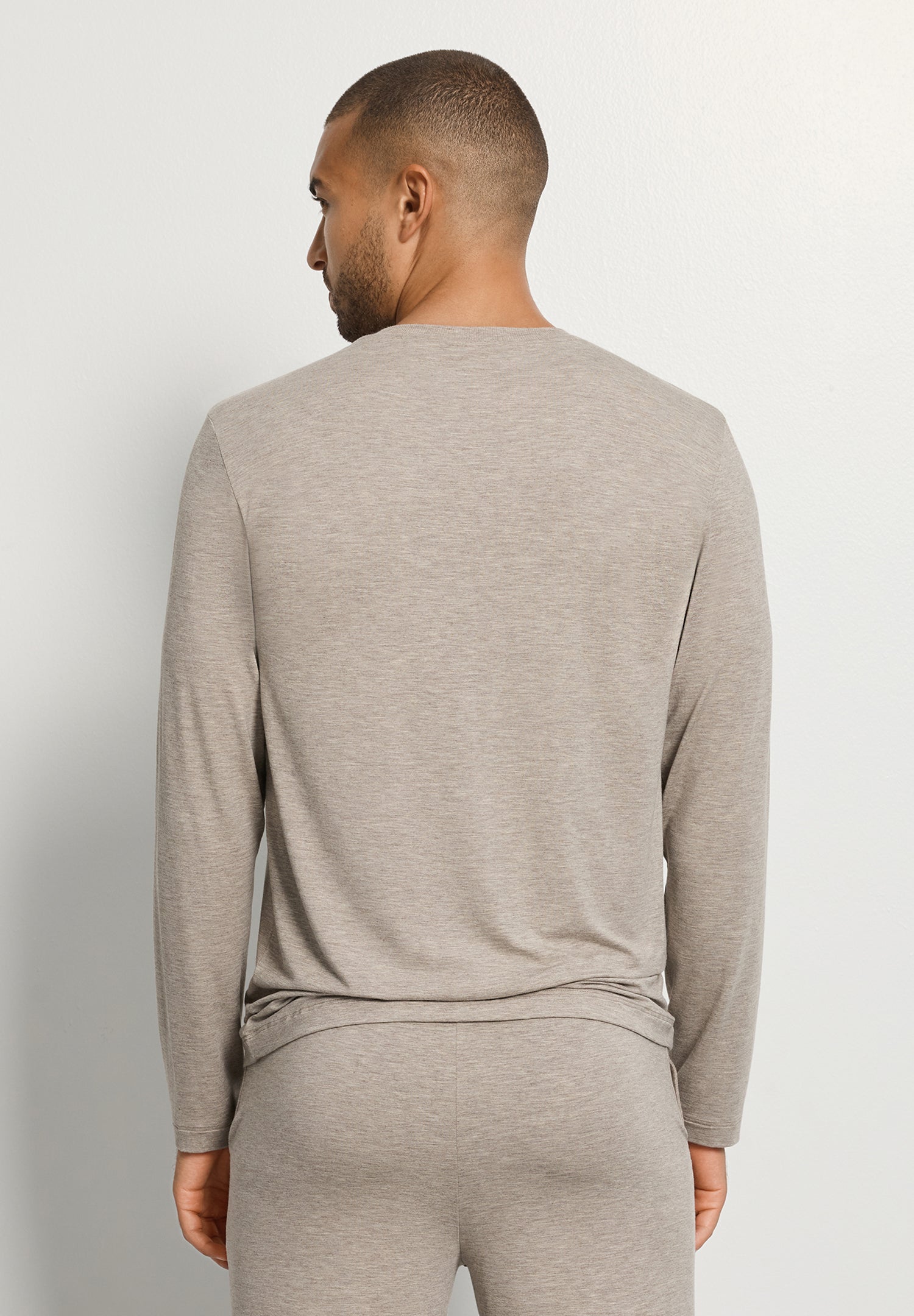 Casuals V-Neck Top | Hazelnut Melange 75036-3115