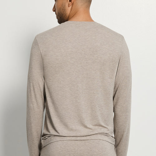 Casuals V-Neck Top | Hazelnut Melange 75036-3115