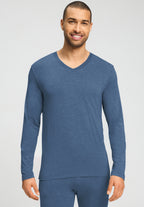 Casuals V-Neck Top | Tanzanite Melange 75036-3133