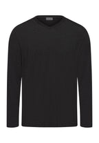 75036 Casuals Long Sleeve Shirt V-Neck - 996 Caviar