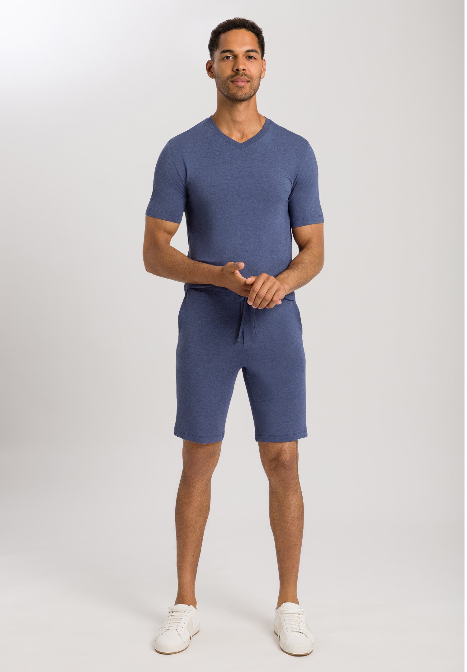 75039 Casuals Shorts - 2898 Slate Blue Melange