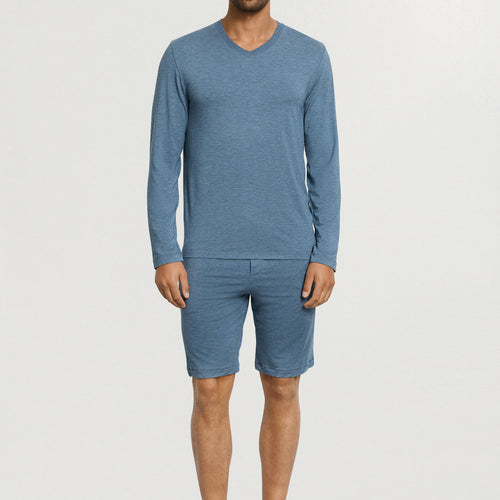 Casuals DrawstringShorts | Retro Blue Melange 75039-3082