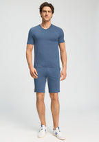 Casuals Drawstring Shorts | Tanzanite Melange 75039-3133