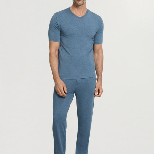 Casuals Long Pants | Retro Blue Melange 75040-3082