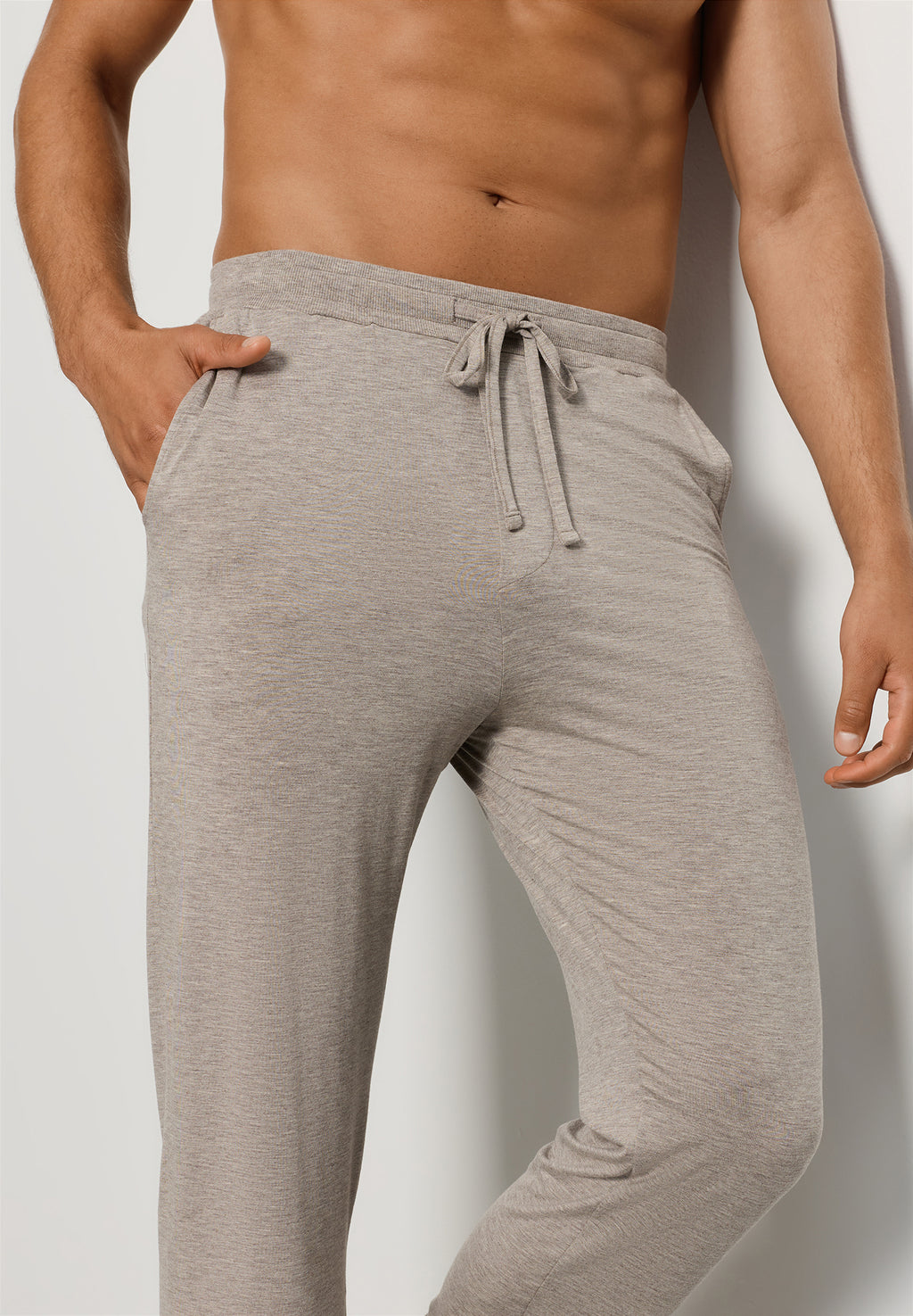 Casuals Long Pants | Hazelnut Melange 75040-3115