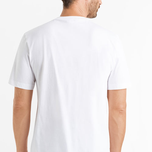 75044 Living Shirts Short Sleeve Shirt Henley - 101 White