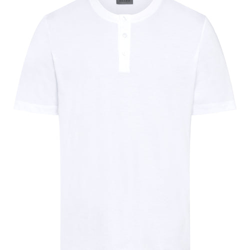 75044 Living Shirts Short Sleeve Shirt Henley - 101 White