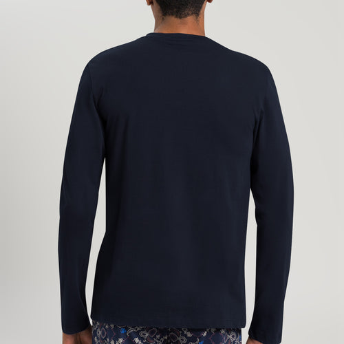 75046 Living Shirts Long Sleeve Henley - 1610 Deep Navy