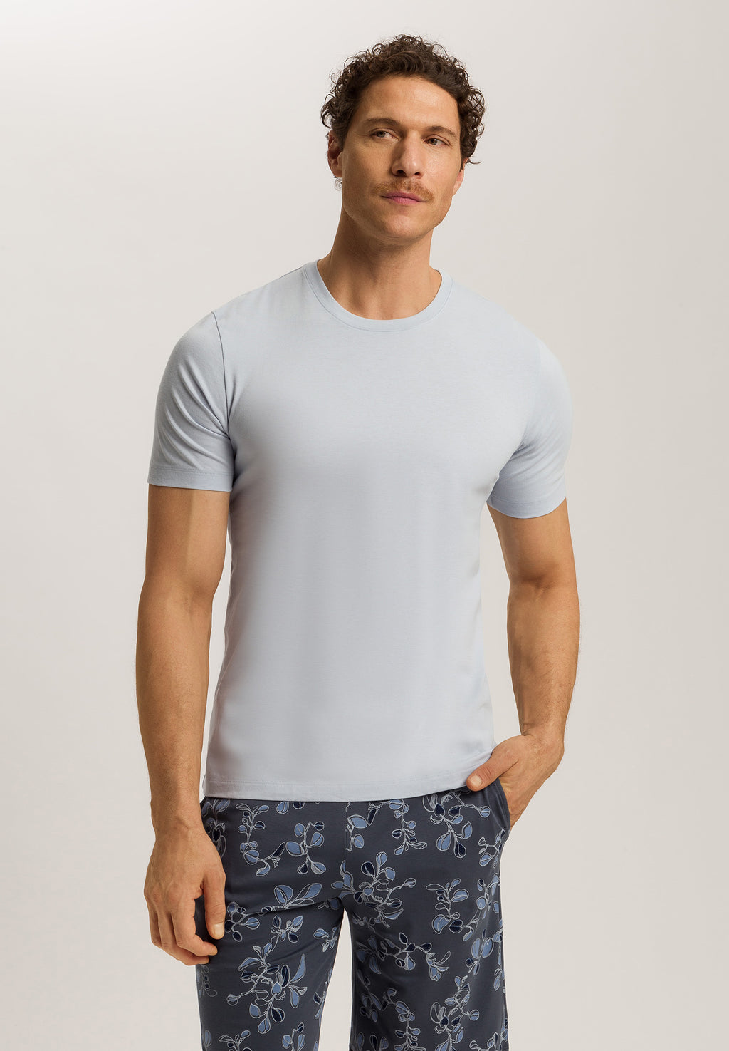 Living Shirts Jersey Cotton Crew Neck T-Shirt | White Topaz 75050-2125