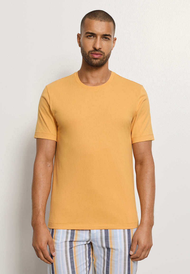 Living Shirts Cotton Crew Neck T-Shirt | Pastel Pumpkin 75050-2278
