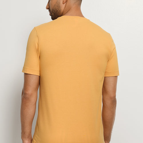 Living Shirts Cotton Crew Neck T-Shirt | Pastel Pumpkin 75050-2278