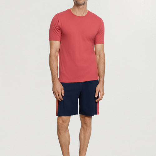 Living Shirts Cotton Crew Neck T-Shirt | Garnet Rose 75050-2420