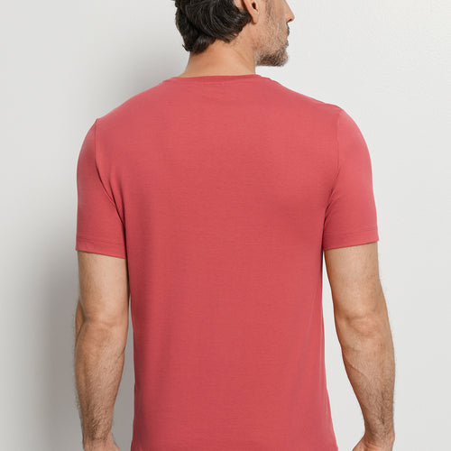 Living Shirts Cotton Crew Neck T-Shirt | Garnet Rose 75050-2420