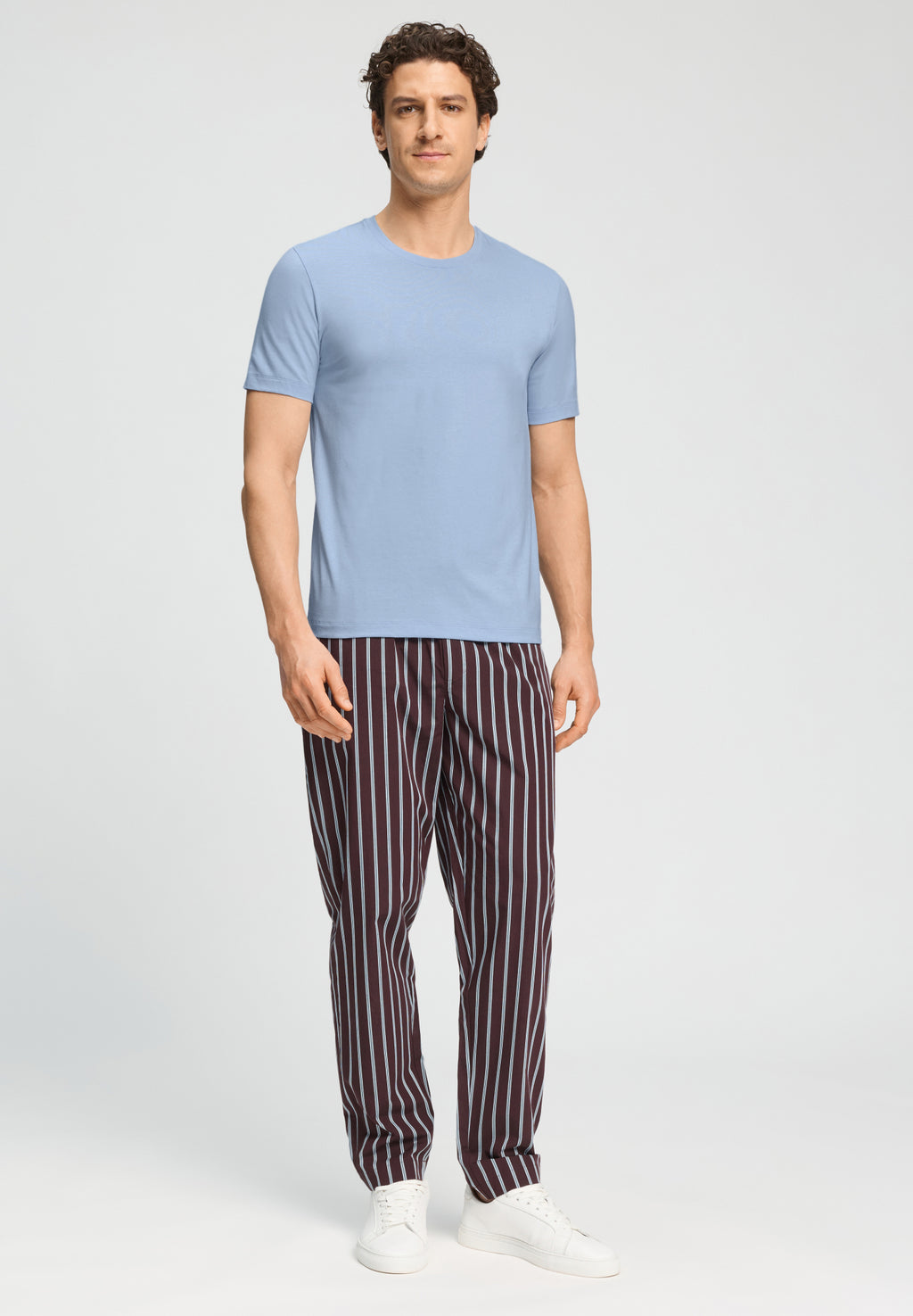 Living Shirts Cotton Crew Neck T-Shirt | Cashmere Blue 75050-2587
