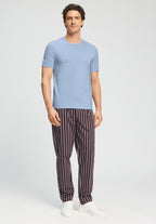 Living Shirts Cotton Crew Neck T-Shirt | Cashmere Blue 75050-2587