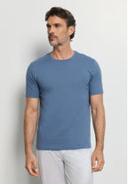 Living Shirts Cotton Crew Neck T-Shirt | Retro Blue 75050-2626