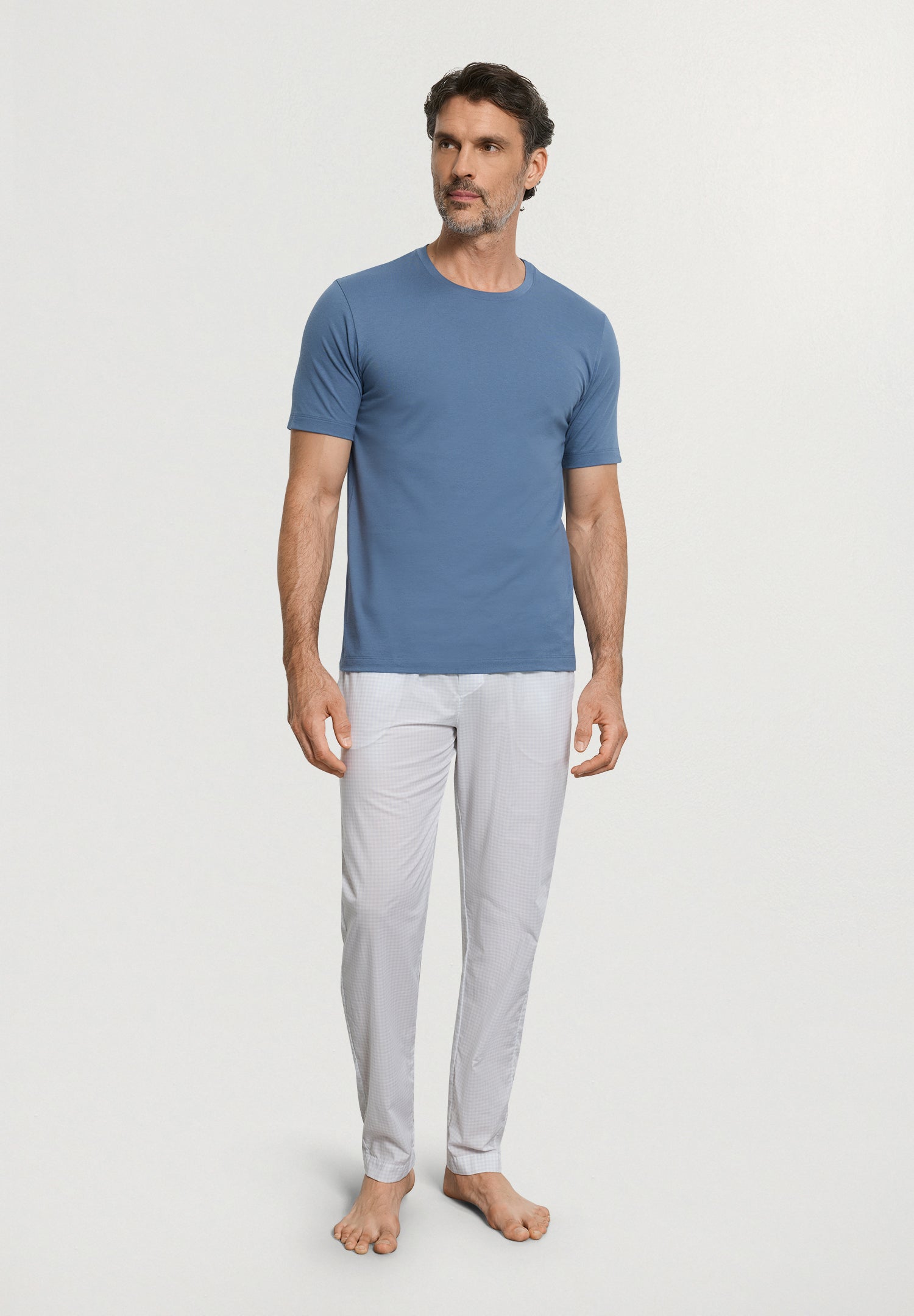 Living Shirts Cotton Crew Neck T-Shirt | Retro Blue 75050-2626