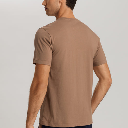 Living Shirts Jersey Cotton Crew Neck T-Shirt | Portabella Beige 75050-2823