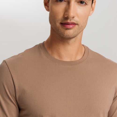 Living Shirts Jersey Cotton Crew Neck T-Shirt | Portabella Beige 75050-2823