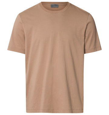 Living Shirts Jersey Cotton Crew Neck T-Shirt | Portabella Beige 75050-2823