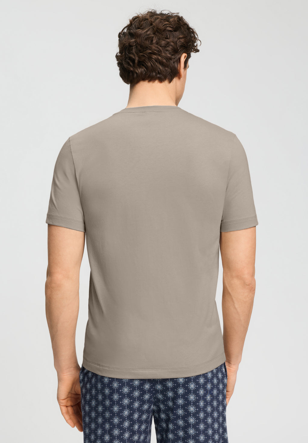 Living Shirts Cotton Crew Neck T-Shirt | Wooly Beige 75050-2848