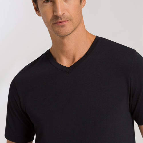 75051 Living Shirts Short Sleeve V-Neck Shirt - 019 Black