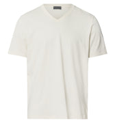 Living Shirts Jersey Cotton V-Neck T-Shirt | Warm Sand 75051-1200