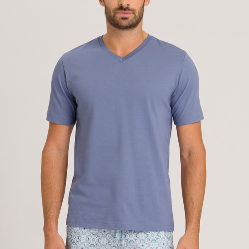 75051 Living Shirts Short Sleeve V-Neck Shirt - 1673 Labrador Blue