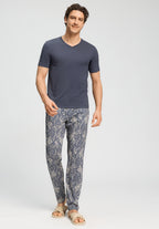 Living Shirts Cotton V-Neck T-Shirt | Stormy Gray 75051-2139