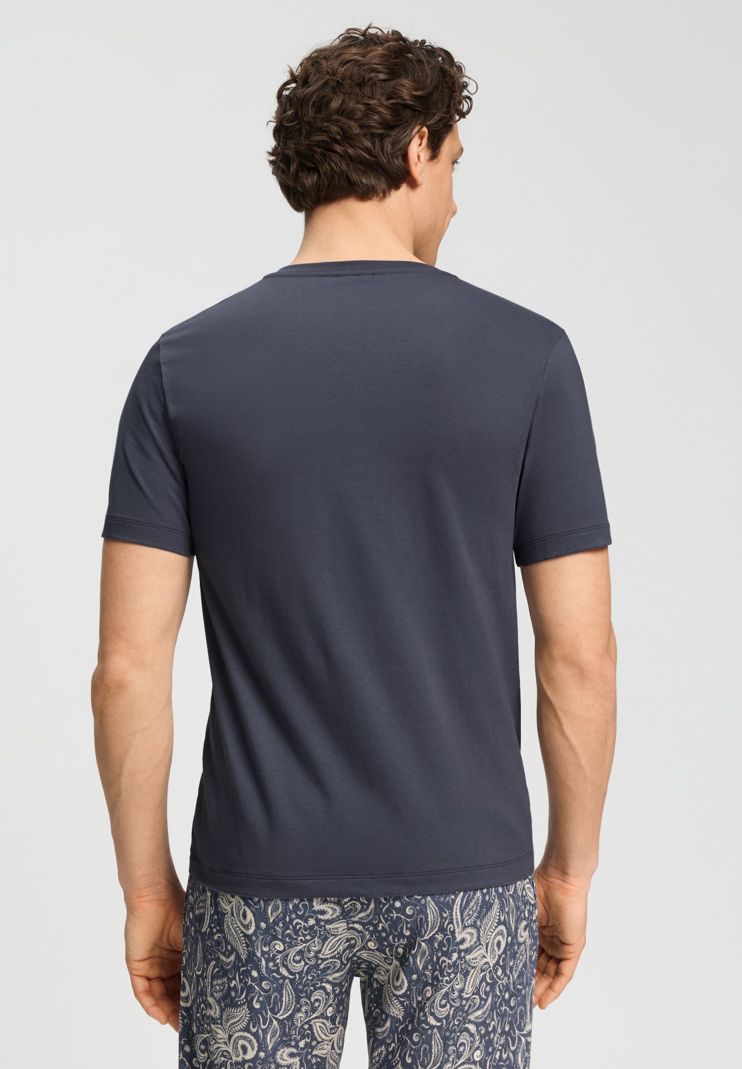Living Shirts Cotton V-Neck T-Shirt | Stormy Gray 75051-2139