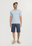 Living Shirts Jersey Cotton V-Neck T-Shirt | Blue Lagoon 75051-2578