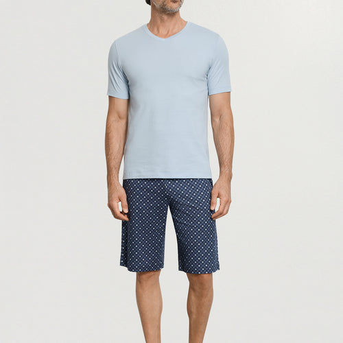 Living Shirts Jersey Cotton V-Neck T-Shirt | Blue Lagoon 75051-2578