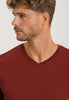 75051 Living Shirts Short Sleeve V-Neck Shirt - 2750 Russet Brown
