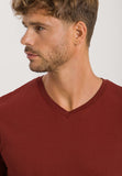 75051 Living Shirts Short Sleeve V-Neck Shirt - 2750 Russet Brown