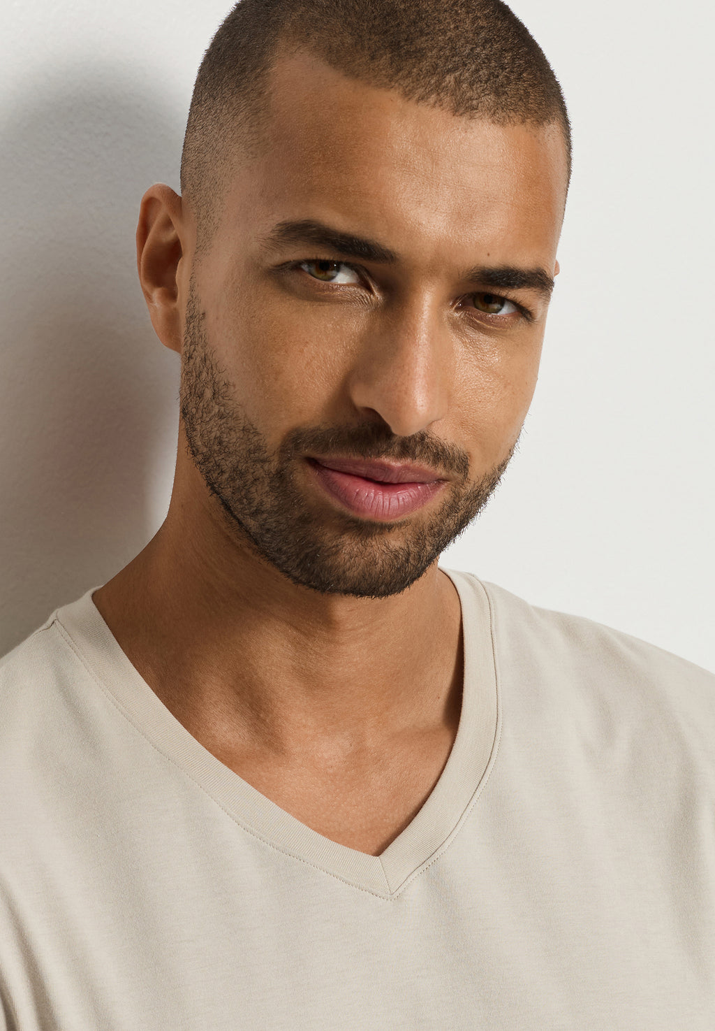 Living Shirts Jersey Cotton V-Neck T-Shirt | Moon 75051-2824