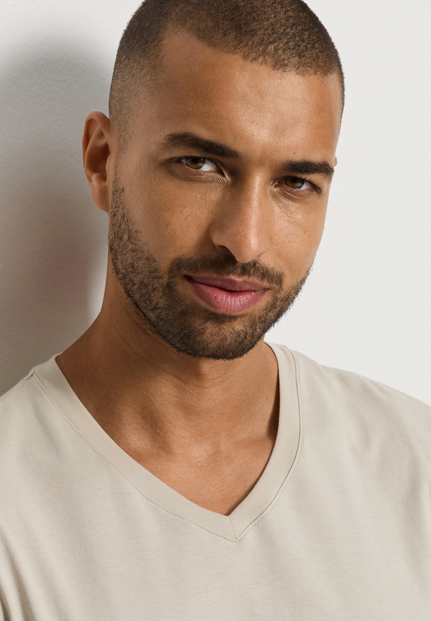 Living Shirts Jersey Cotton V-Neck T-Shirt | Moon 75051-2824