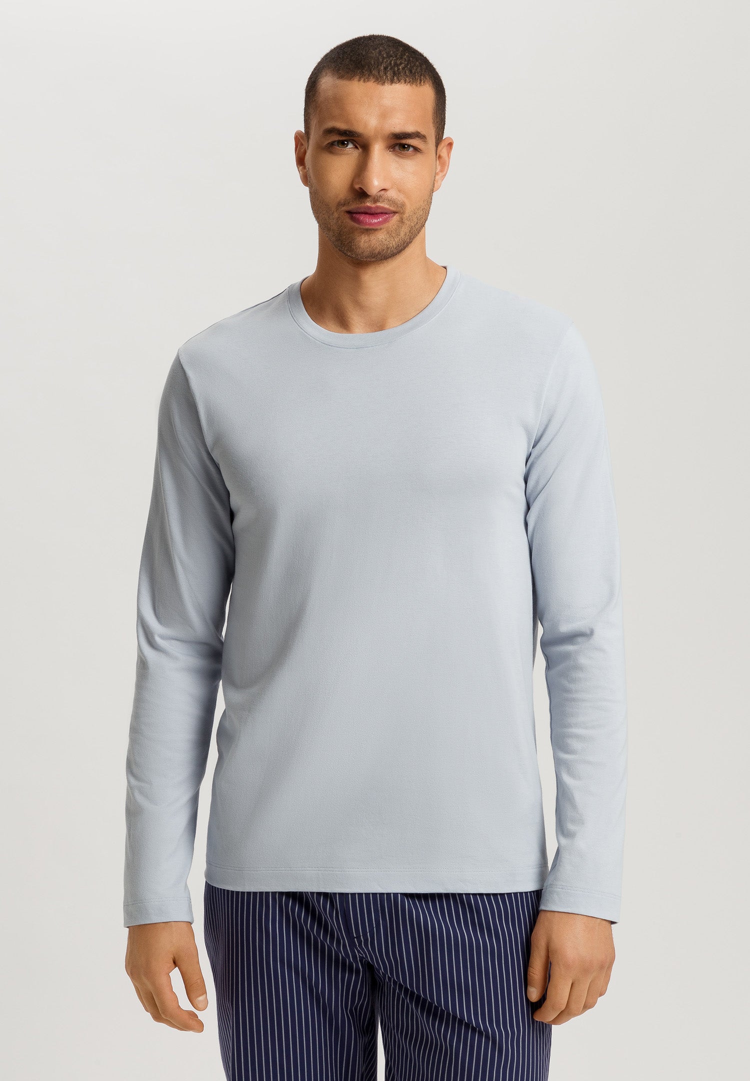Living Shirts Cotton Crew Neck Top | White Topaz 75053-2125