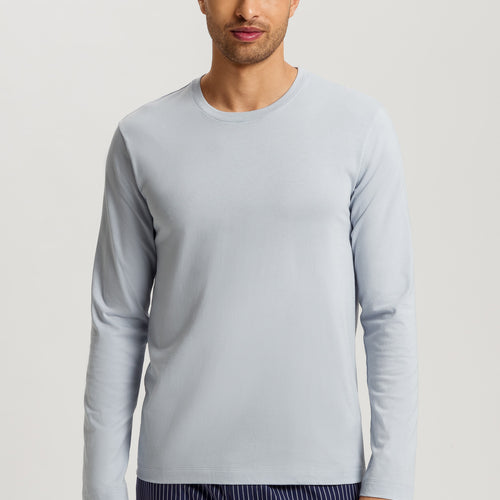 Living Shirts Cotton Crew Neck Top | White Topaz 75053-2125