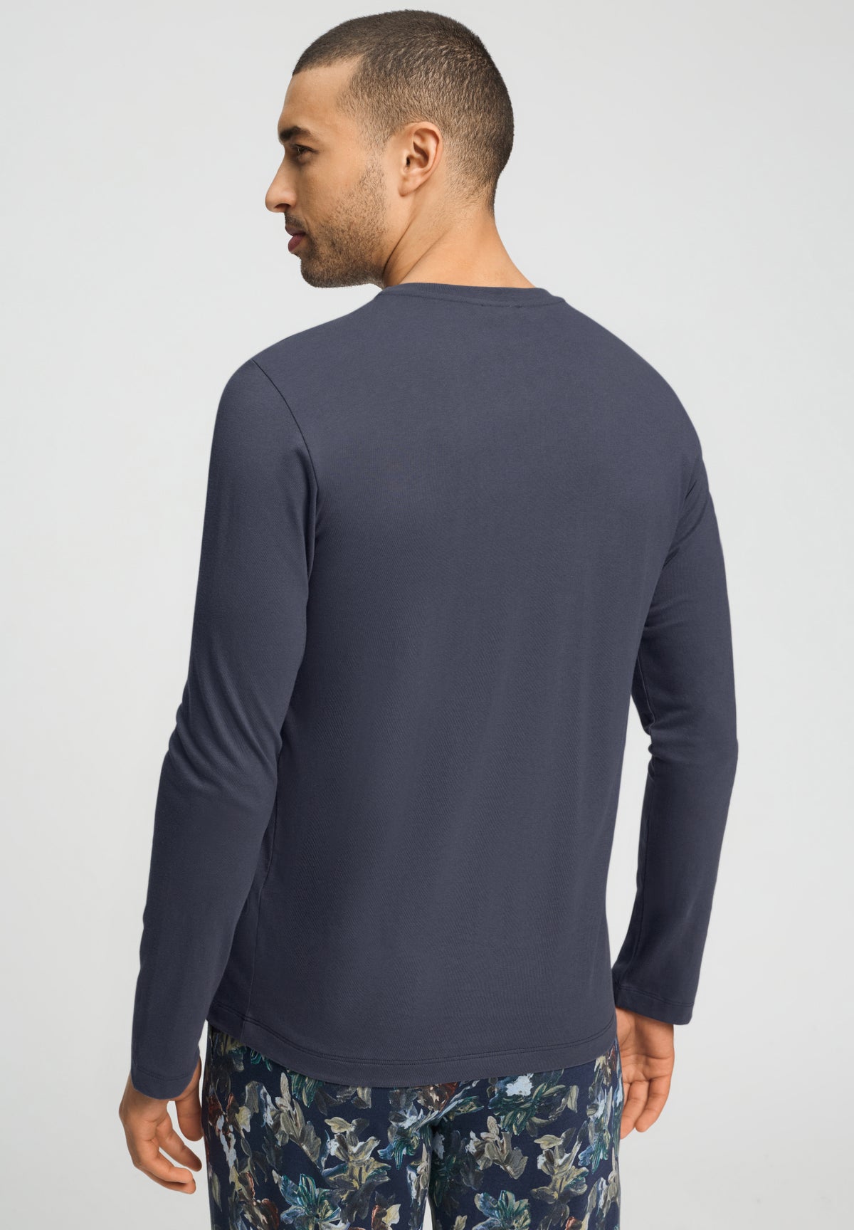 Living Shirts Cotton Crew Neck Top | Stormy Gray 75053-2139