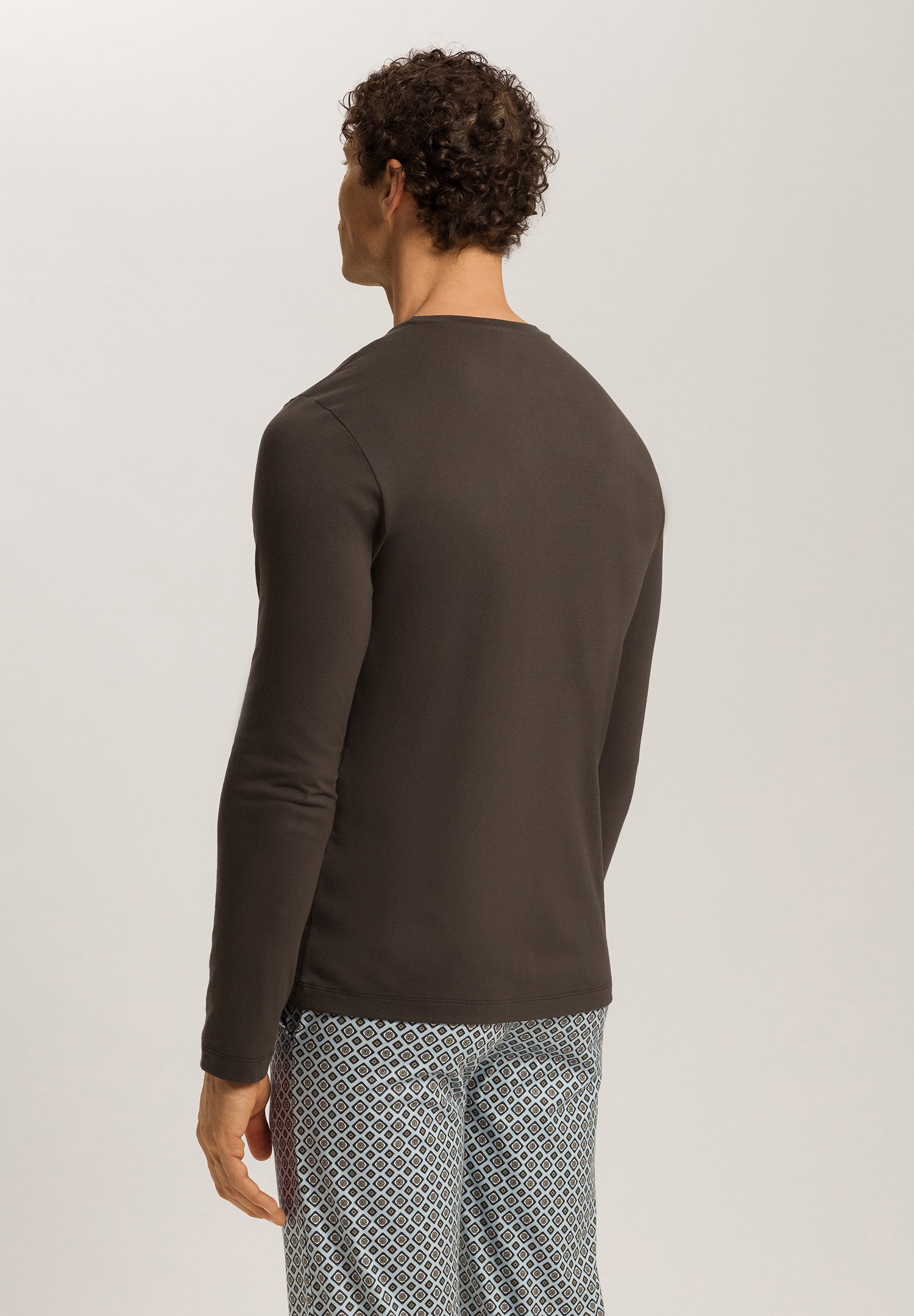 Living Shirts Cotton Crew Neck Top | Earthy Ink 75053-2147