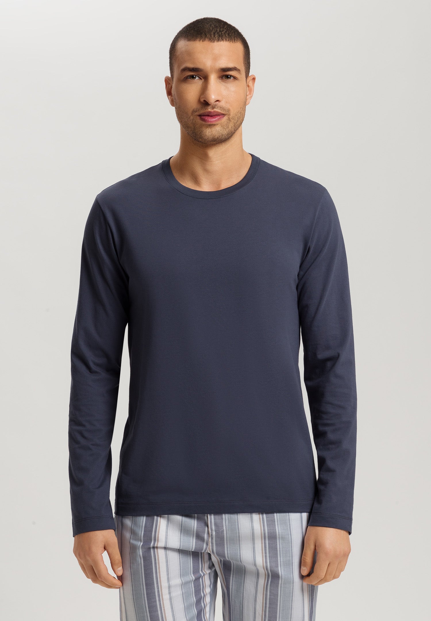 Living Shirts Cotton Crew Neck Top | Ombre Blue 75053-2635