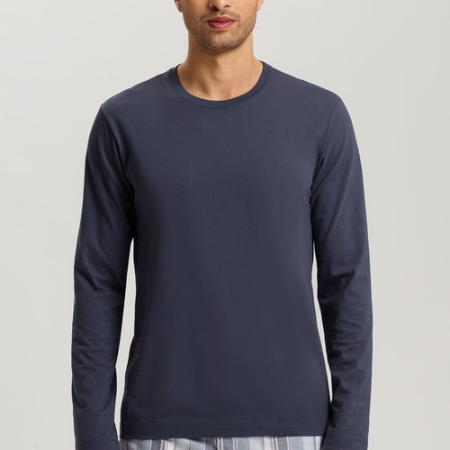 Living Shirts Cotton Crew Neck Top | Ombre Blue 75053-2635