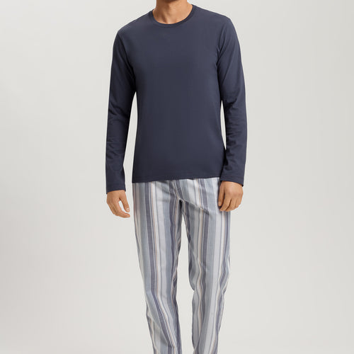 Living Shirts Cotton Crew Neck Top | Ombre Blue 75053-2635