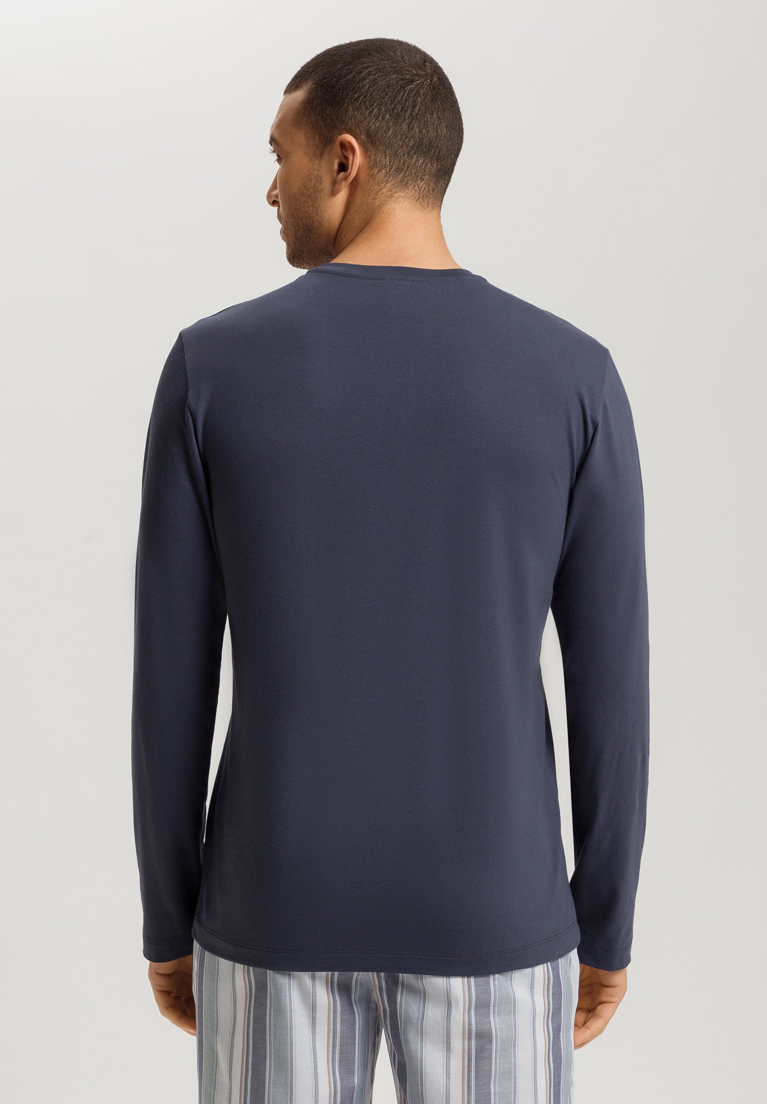 Living Shirts Cotton Crew Neck Top | Ombre Blue 75053-2635