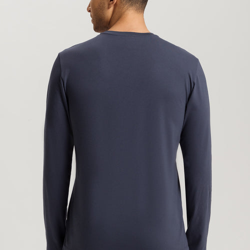 Living Shirts Cotton Crew Neck Top | Ombre Blue 75053-2635