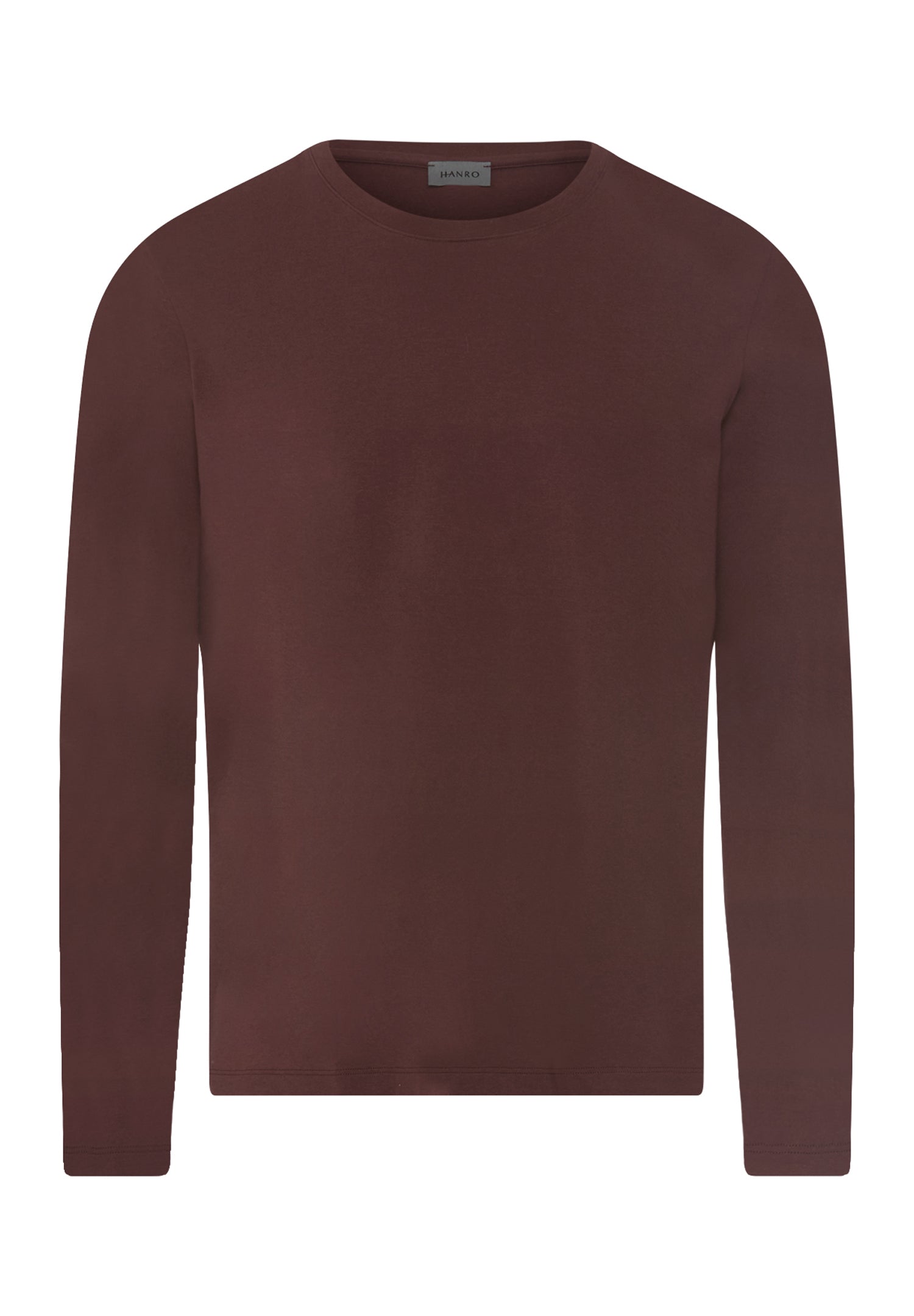 Living Shirts Cotton Crew Neck Top | Glazed Chocolate 75053-2794